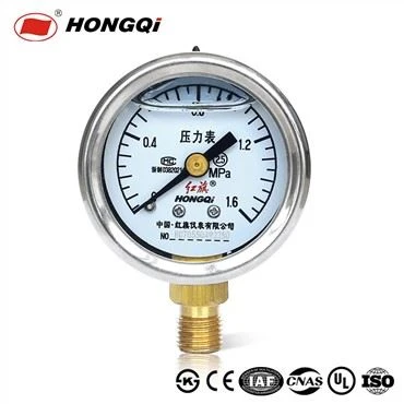 Manometer met oliegevulde manometer van 1,5 inch, roestvrijstalen behuizing