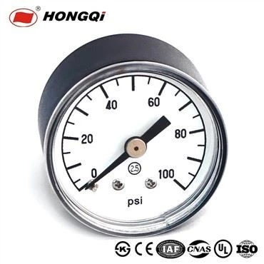 40 mm axiaal gemonteerde zwarte kunststof droge manometer