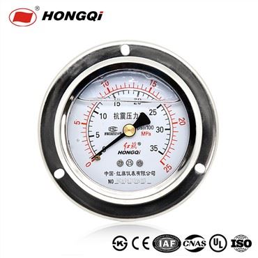 Hongqi 60mm 2.5 " corrosiebestendigheid rugbevestiging met flens manometer