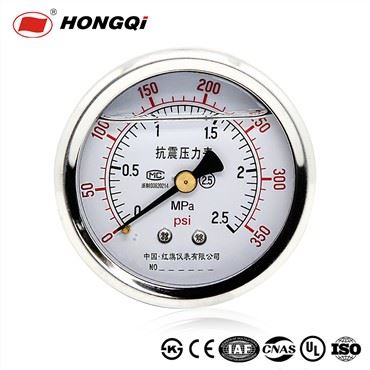 Hongqi 60mm (2.5) "roestvrij staal corrosiebestendigheid rugflens manometer