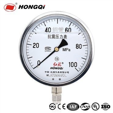 Hongqi Ytn150(6 ") Water/Lucht Geplant Chroom Schokbestendige Manometer CE/Ks/UL/ISO