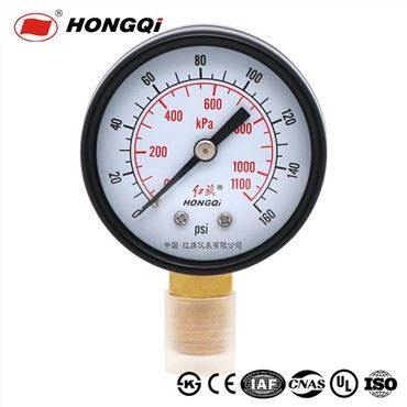 Manometer met bodemmontage